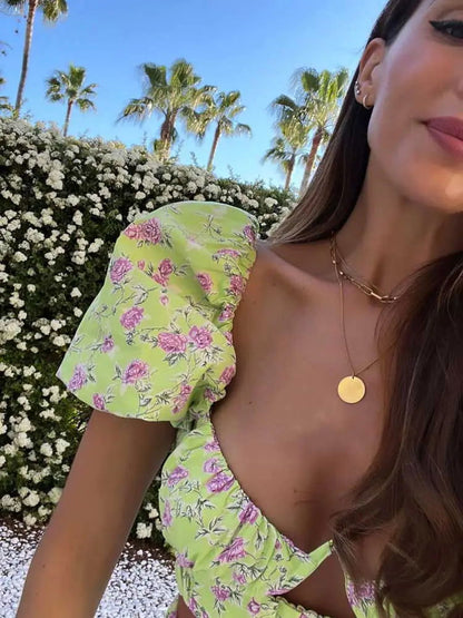 Boho Inspired Floral Mini DressBoho Inspireddress