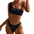 Brazilian Ribbed Bikini Set: Sizzling - Woman`s Clothing