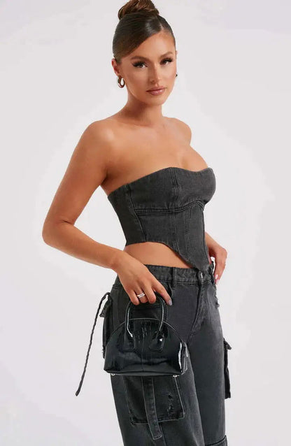 Cargo Denim Jeans - Woman`s Clothing