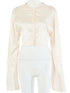 Casual Satin Two Piece Dress Set - Woman`s Clothing