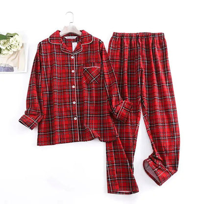 Cotton Flannel Pyjama Set - Woman`s Clothing
