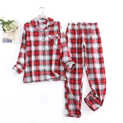 Cotton Flannel Pyjama Set - Woman`s Clothing
