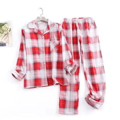 Cotton Flannel Pyjama Set - Woman`s Clothing