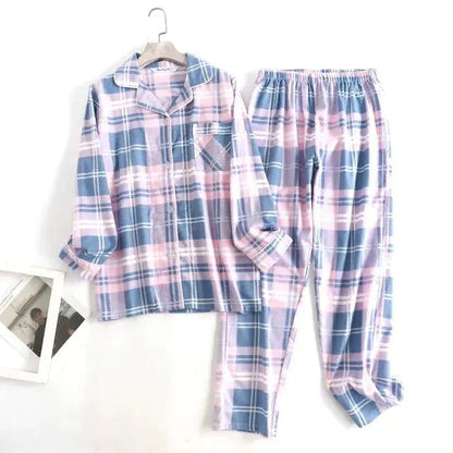 Cotton Flannel Pyjama Set - Woman`s Clothing