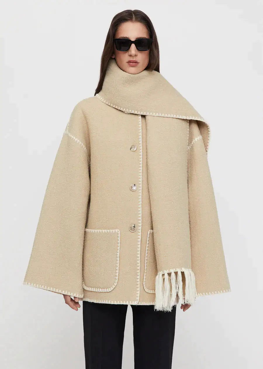 Innovative & Practical Dejavu Scarf Jacket