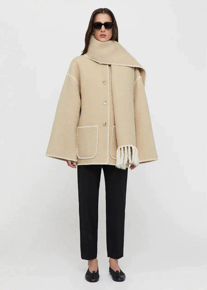 Dejavu Skarf Jacket - Woman`s Clothing