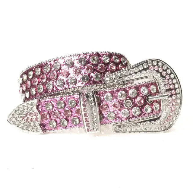 Diamond Studded Belt - Woman`s Clothing