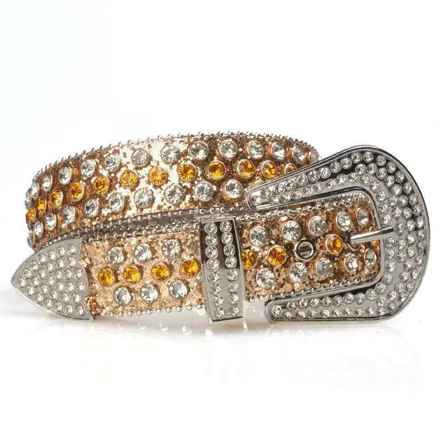 Diamond Studded Belt - Woman`s Clothing