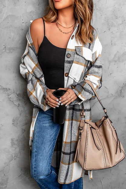 Dropped Shoulder Duster CoatDropped Shoulder
