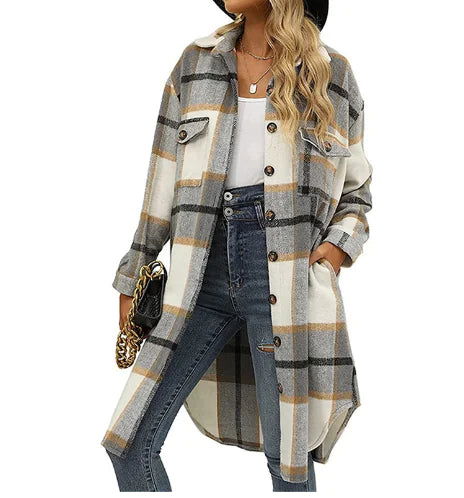 Dropped Shoulder Duster CoatDropped Shoulder