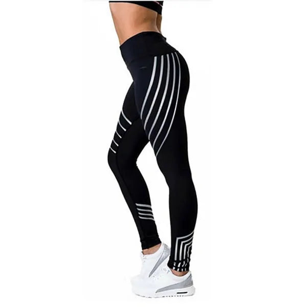 High Elastic Shine Workout Pants - Woman`s Clothing