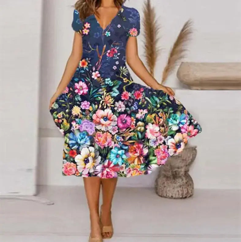 Comfortable &amp; Stunning Woman`s Floral Dress