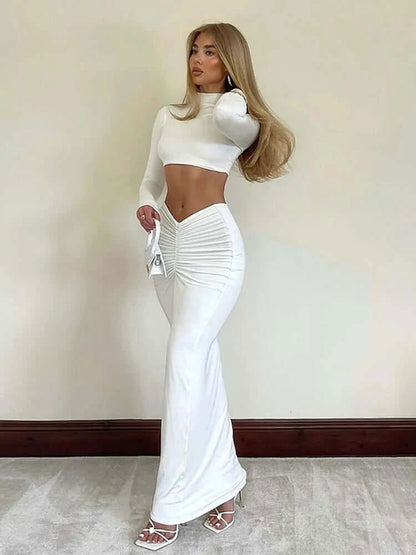 Elegant 2 Piece Dress Set - Woman`s Clothing