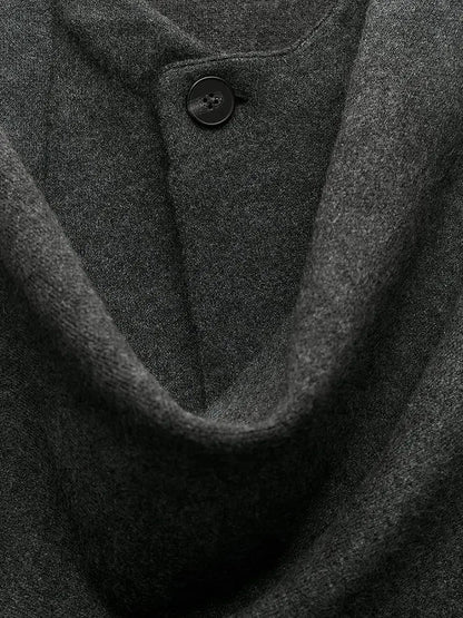 Elegant Knitted Cape Coat - Woman`s Clothing
