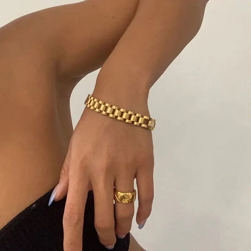 Gold Plated Bracelet - Woman`s Clothing