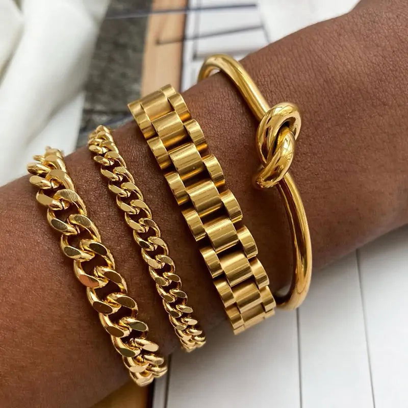 Gold Plated Bracelet - Woman`s Clothing