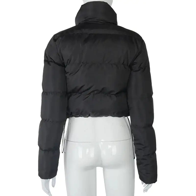 Ladies Mini Puffer Coat - Woman`s Clothing