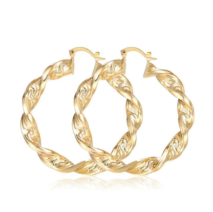 Great Wall Hoop Earrings - Woman`s Clothing