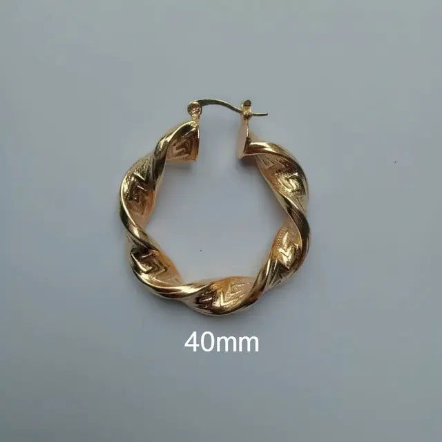 Great Wall Hoop Earrings - Woman`s Clothing