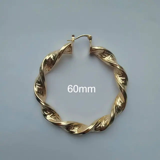 Great Wall Hoop Earrings - Woman`s Clothing