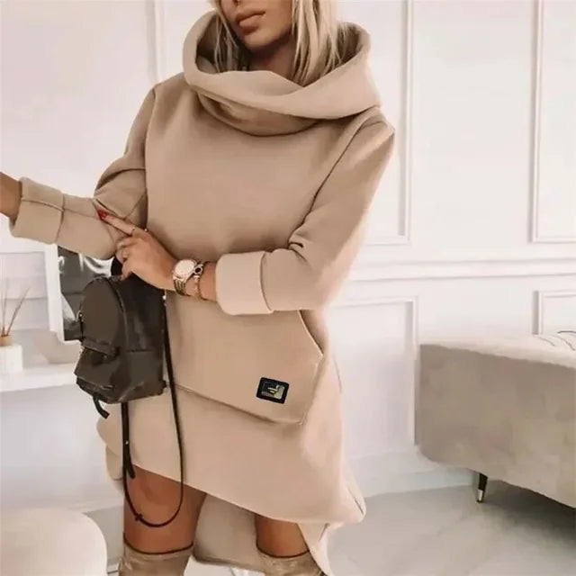 Ladies Long Sleeve Hoodies Dress