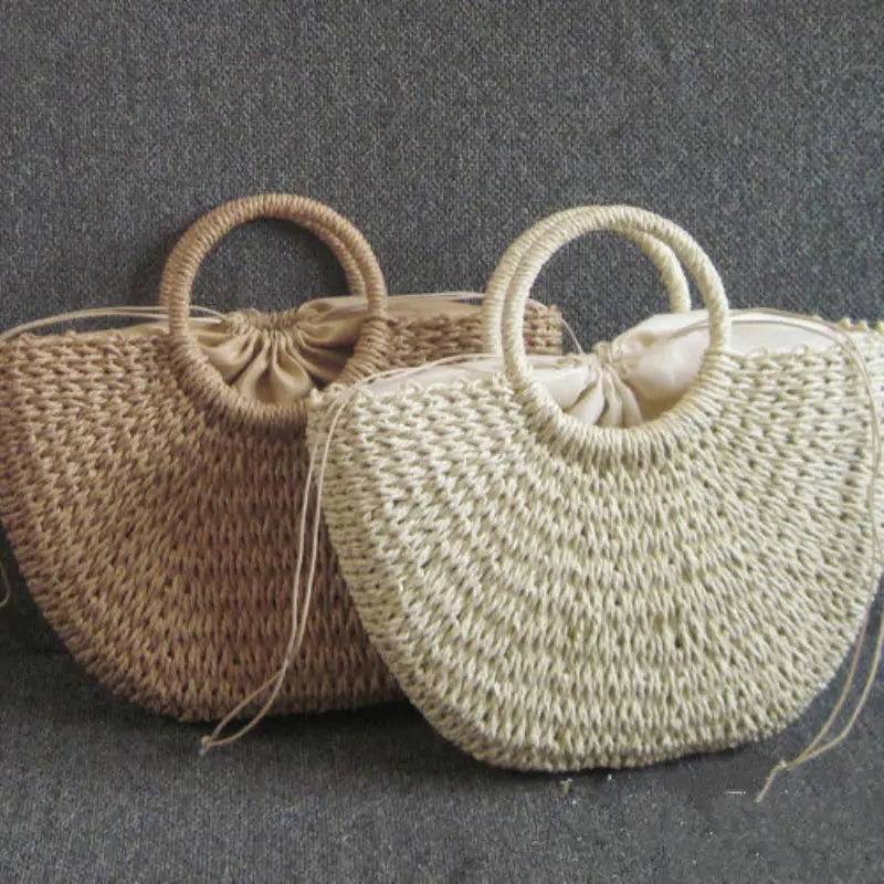 Handmade Straw Bags - Woman`s Clothing