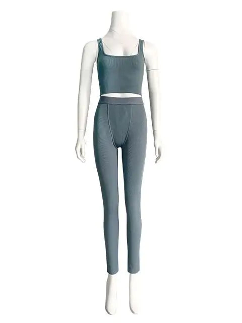 High Stretch Solid Color Yoga SetHigh Stretchactivewear