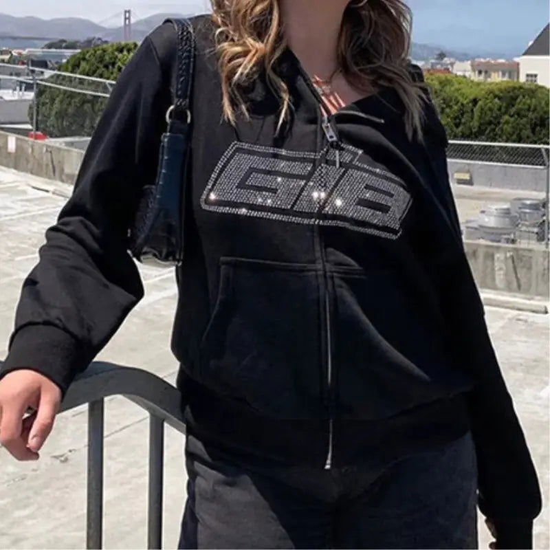 Hoodies E-girl Goth Punk Jacket - Woman`s Clothing