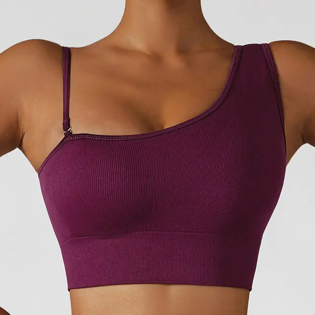 Ladies Sexy Oblique One Shoulder Top