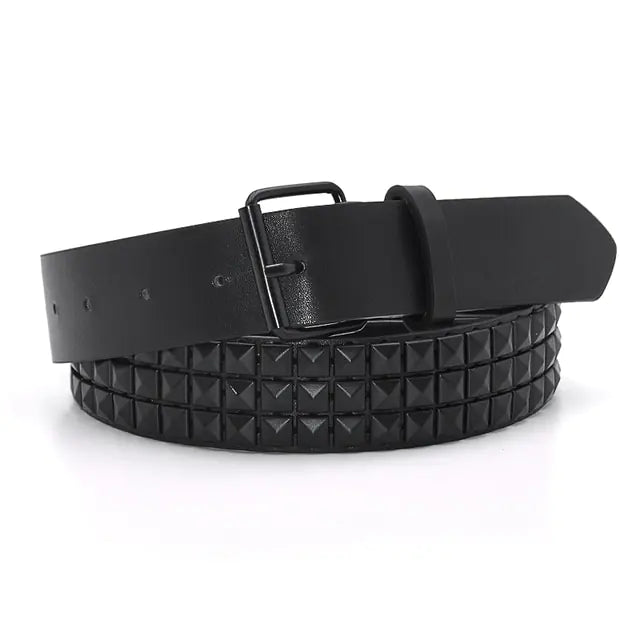 Pyramid-Style Rivet Studded Belt