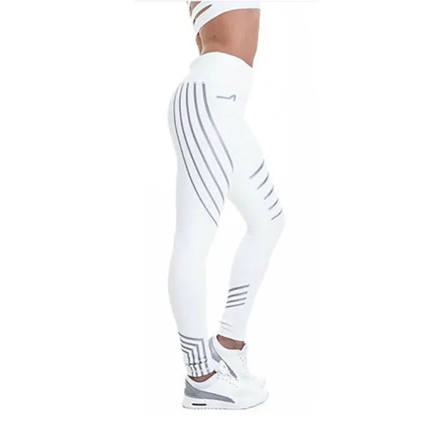 High Elastic Shine Workout Pants - Woman`s Clothing