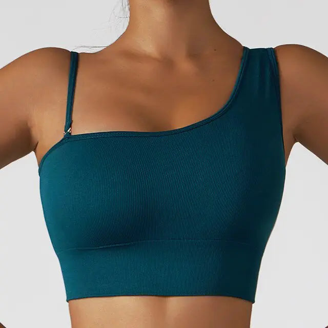 Ladies Sexy Oblique One Shoulder Top