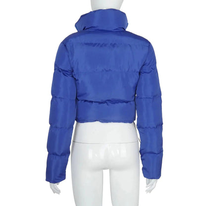 Ladies Mini Puffer Coat - Woman`s Clothing