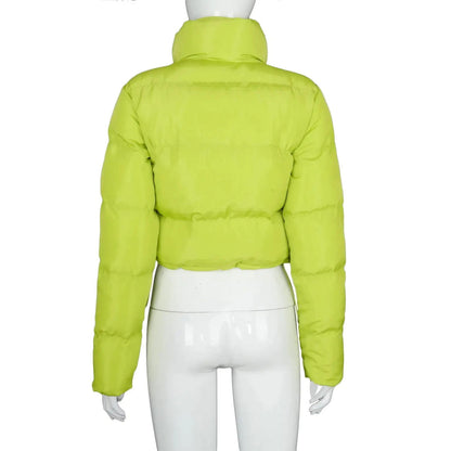 Ladies Mini Puffer Coat - Woman`s Clothing