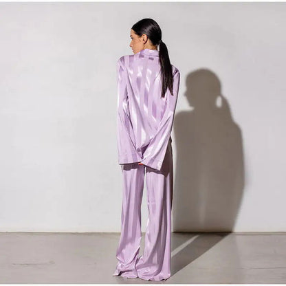 London Two Piece Silk Pyjama Set - Woman`s Clothing