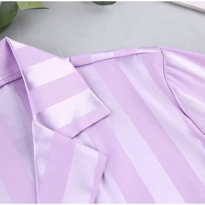 London Two Piece Silk Pyjama Set - Woman`s Clothing