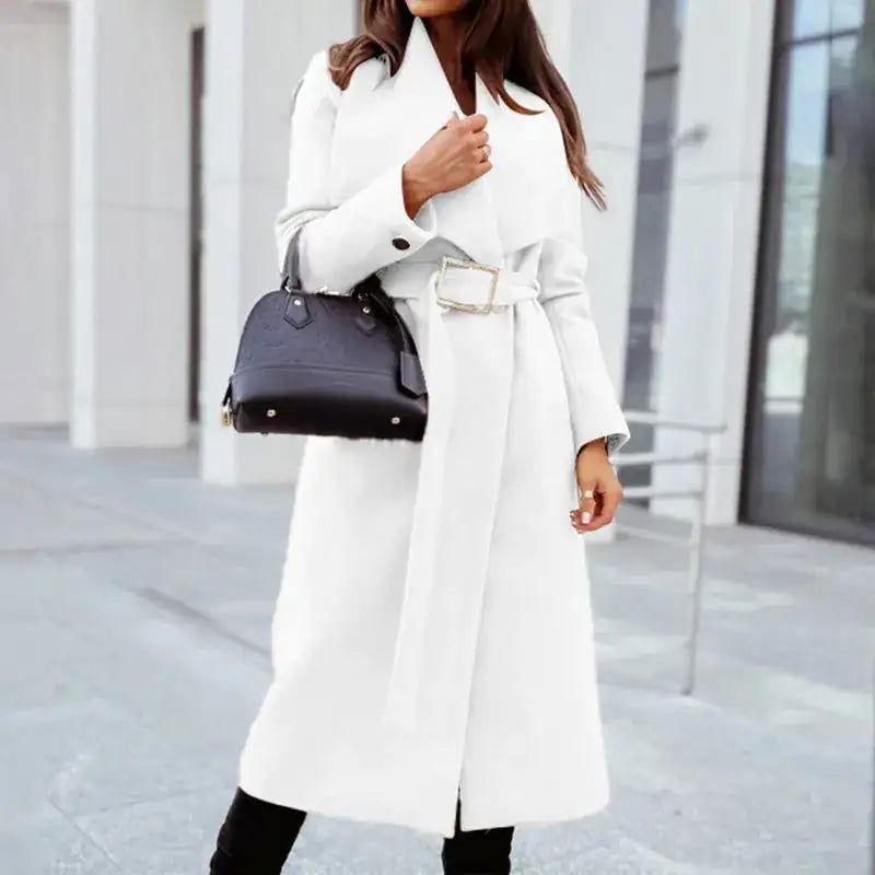 Long Sleeve Fashion Trench Coat - Woman`s Clothing