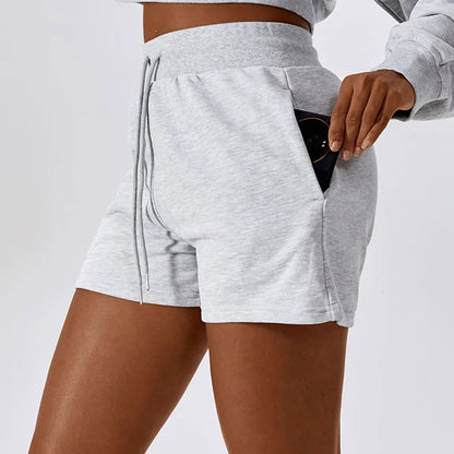 Loose Fit Drawstring Shorts - Woman`s Clothing