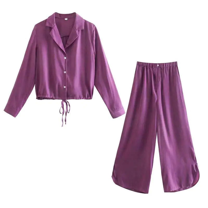 Loose Fit Pyjama Set - Woman`s Clothing