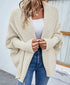 Loose Knitted Sweater Cardigan - Woman`s Clothing