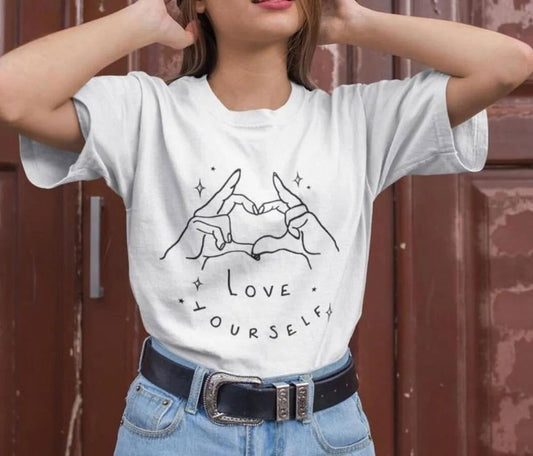 Love Yourself T-shirt - Woman`s Clothing