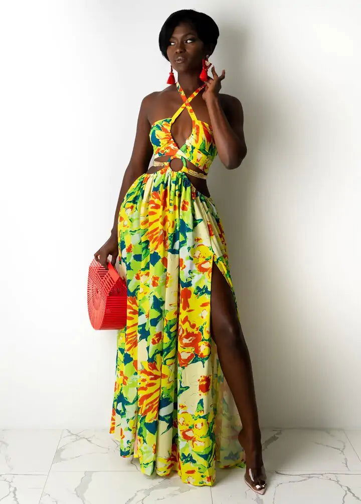 New Floral Print Summer Dress - Woman`s Clothing