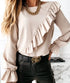 Office Work Ruffles O-Neck BlouseOffice Work Rufflestops