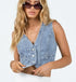 Denim Vibe Girl Vest Woman`s Clothing 29.00