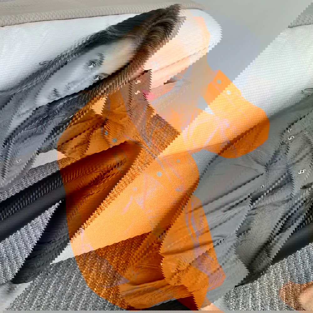 Orange Lightweight Jacket - Woman`s Clothing