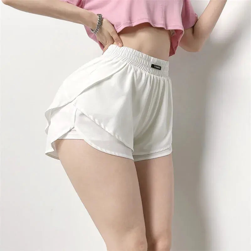 Ladies High Waist Sports Gym Shorts