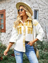Plaid Contrast Button Front Spliced Sherpa JacketButton Frontjacket