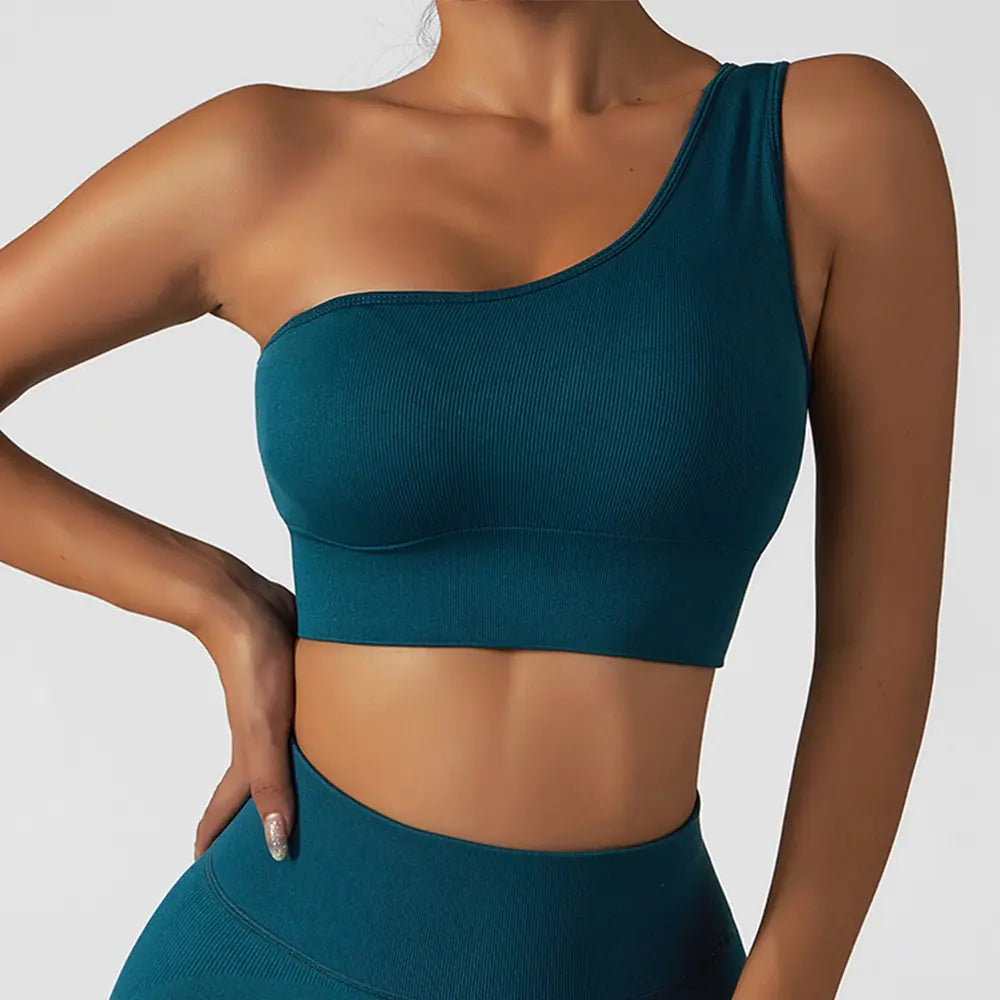 Ladies Sexy Oblique One Shoulder Top