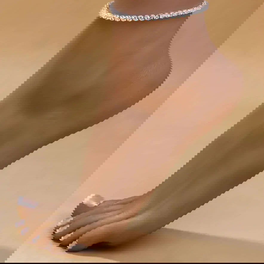 Rhinestone Anklet - Woman`s Clothing