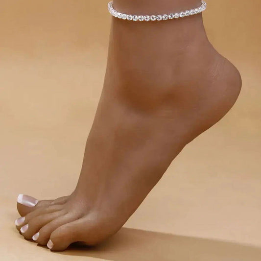 Rhinestone Anklet - Woman`s Clothing